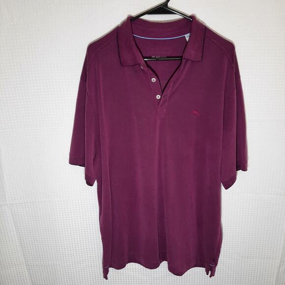 Tommy Bahama XL Polo Shirt Men's NWT Purple TENCEL COOLMAX Performance Golf - Picture 1 of 7